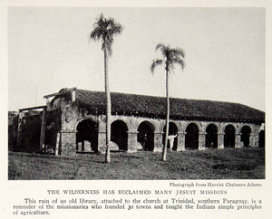 1933 Print Jesuit Library Ruins Trinidad Paraguay South America Historical NGMA3