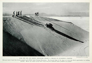 1935 Print Automobile Car Drift Dune White Sands National Monument Nature NGMA5