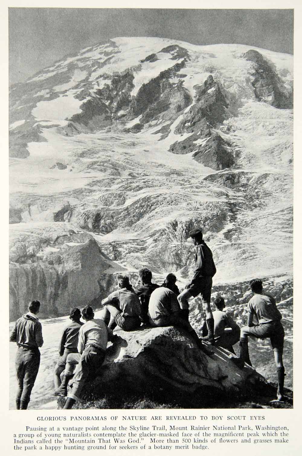 1934 Print Skyline Trail Mount Rainier National Park Washington Boy Scouts NGMA6