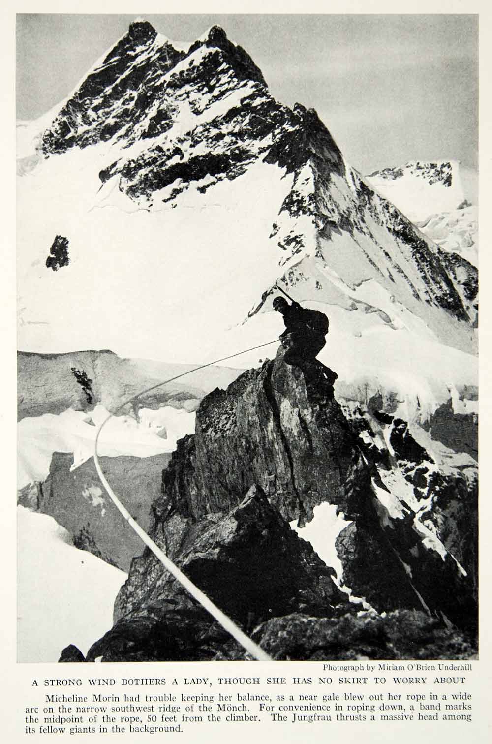 1934 Print Micheline Morin Monch Junnfrau Bernese Alps Landscape Mountains NGMA6