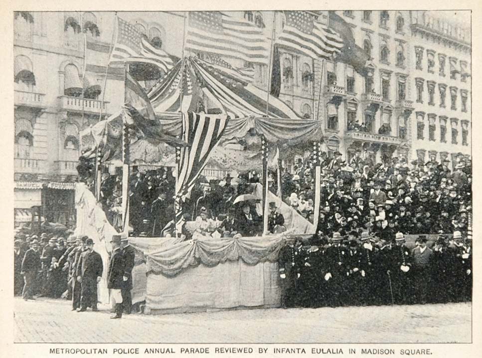 1893 Print Metropolitan Police Parade New York City - ORIGINAL HISTORIC NY2