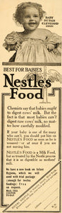 1909 Ad Henri Nestle's Baby Food Milk Weaning Mother - ORIGINAL ADVERTISING OD2