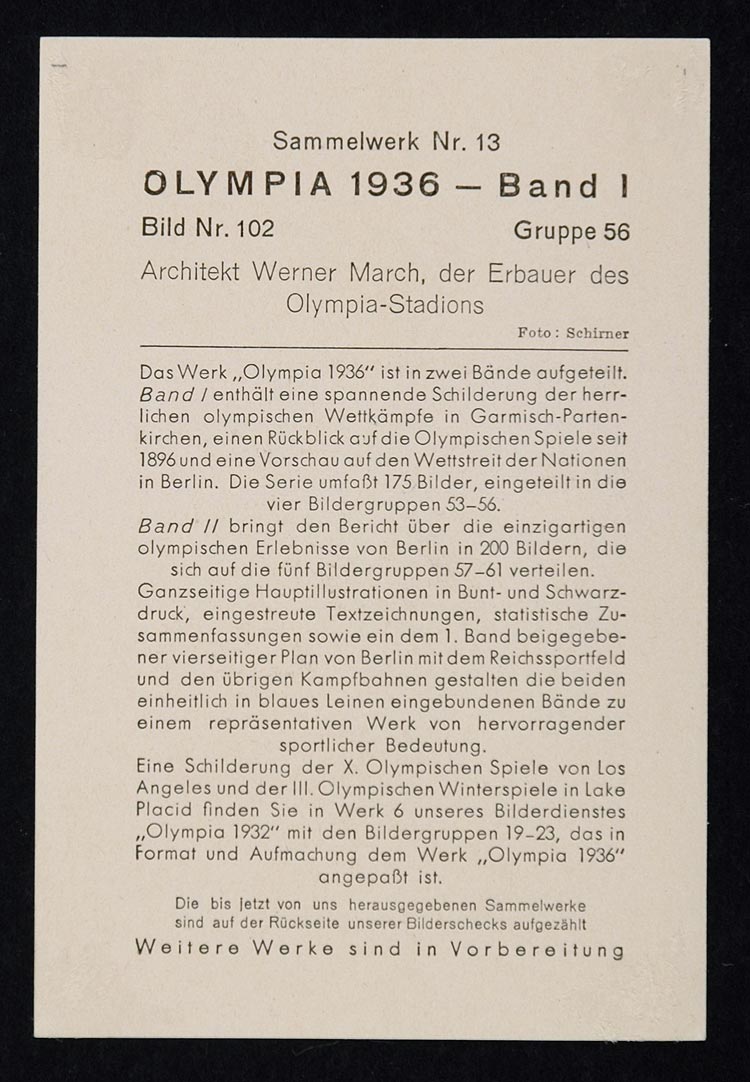 1936 Summer Olympics Berlin Werner March Stadium Print ORIGINAL HISTORIC IMAGE