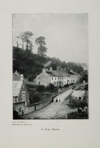 1910 A Quiet Hamlet Village Street Quaint B/W Print - ORIGINAL