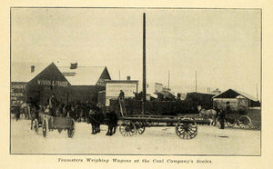 1907 Print Wagon Coal Horse Wagon Wyman Fraser Equine - ORIGINAL HISTORIC PM2