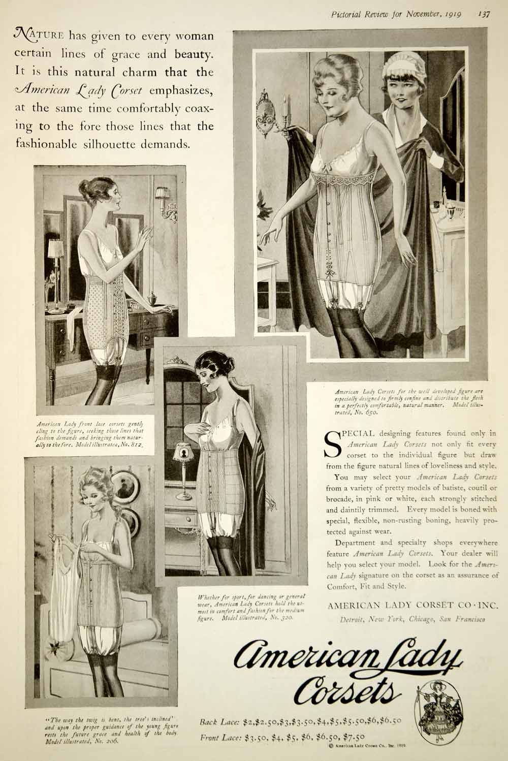 Original 1920s period vintage advertisement print from English magazine  advertising EMPIRE CORSETS for ladies Stock Photo - Alamy