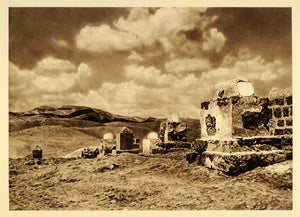 1925 Tombs Judean Desert Judea Palestine Landscape - ORIGINAL PHOTOGRAVURE PS5