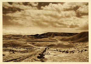 1925 Nebi Musa Desert Landscape Tomb Moses Palestine - ORIGINAL PHOTOGRAVURE PS6