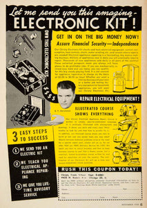 1949 Ad Christy Trade School Chicago Illinois Electronic Kit S. T PSC1