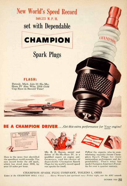 Image of World War II Advertisement - Champion Ceramic Spark Plugs