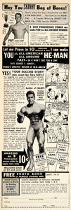 1951 Advert Jowett Institute Physical Training Diet Fitness He Man Body PSC1