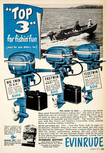 1951 Ad Evinrude Fleetwin Fastwin Big Twin Boat Motor 4637 North 27th PSC2