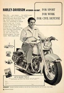 1951 Advert Harley-Davidson Hydra-Glide Motorbike Big Twin Enthusiast PSC2