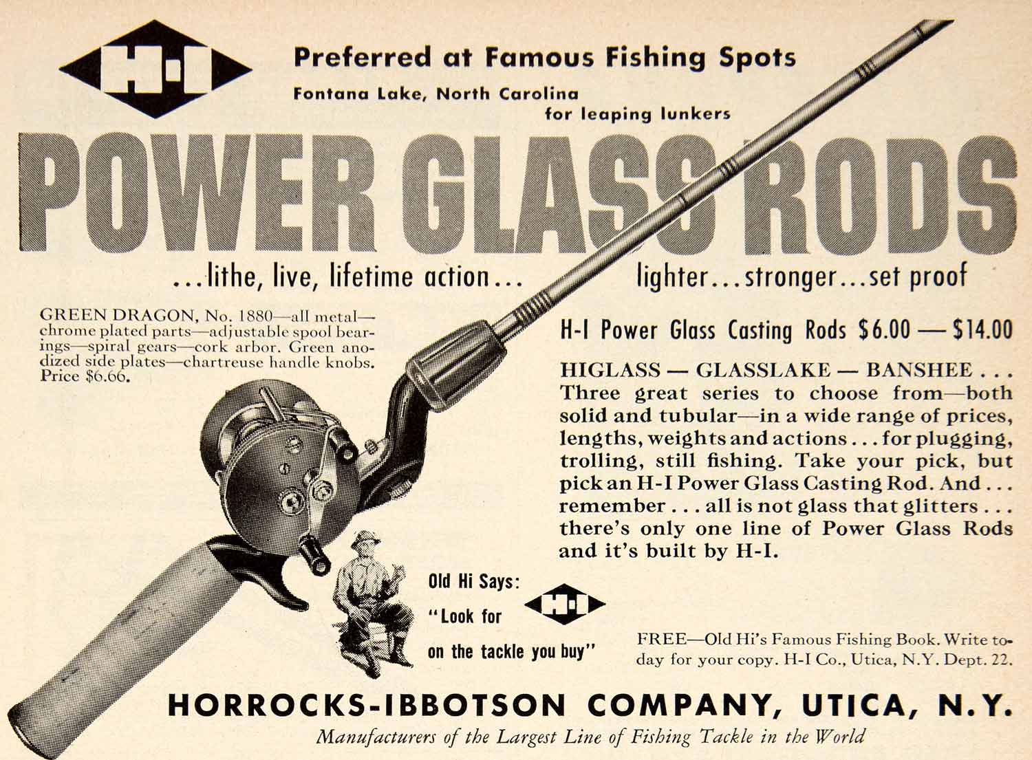 Vintage 1973 Niresk Discount Sales Print Ad Rods Reels Fishing