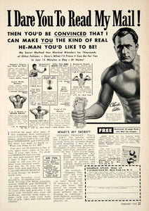 1955 Ad Charles Atlas Bodybuilder Athlete Fitness 115 E 23rd St NYC Gym PSC3