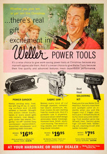 1959 Ad Weller Model 700 Power Sander 800 Sabre Saw 8200K Soldering Gun PSC3