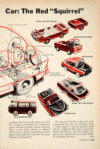 1956 Article Red Squirrel Byelka Subcompact Car Automobile Soviet Russian PSC3