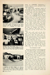 1956 Article Hotel Resort Kenneth Wylie Miami Beach Motel Florida Travel PSC3