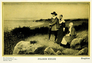 1927 Print George Henry Boughton Art Pilgrim Exiles Portrait Puritan PSG1