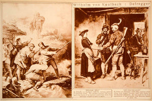 1923 Rotogravure Wilhelm von Kaulbach William Tell Franz Defregger Hunting Art