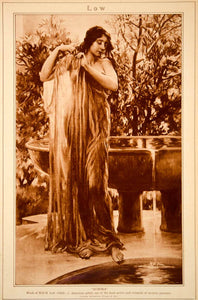 1923 Rotogravure Will Hicok Low Aurora Portrait Roman Goddess Dawn Mythology Art