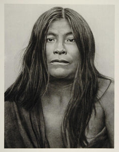 1931 Indian Woman Portrait Upper Mearim River Brazil - ORIGINAL PHOTOGRAVURE SA2