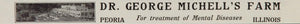 1926 Ad Dr. George Michell's Farm Sanitarium Peoria IL - ORIGINAL ADVERTISING