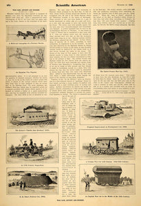 1907 Article Scientific Ancient Battle Cars Transport - ORIGINAL SCA1