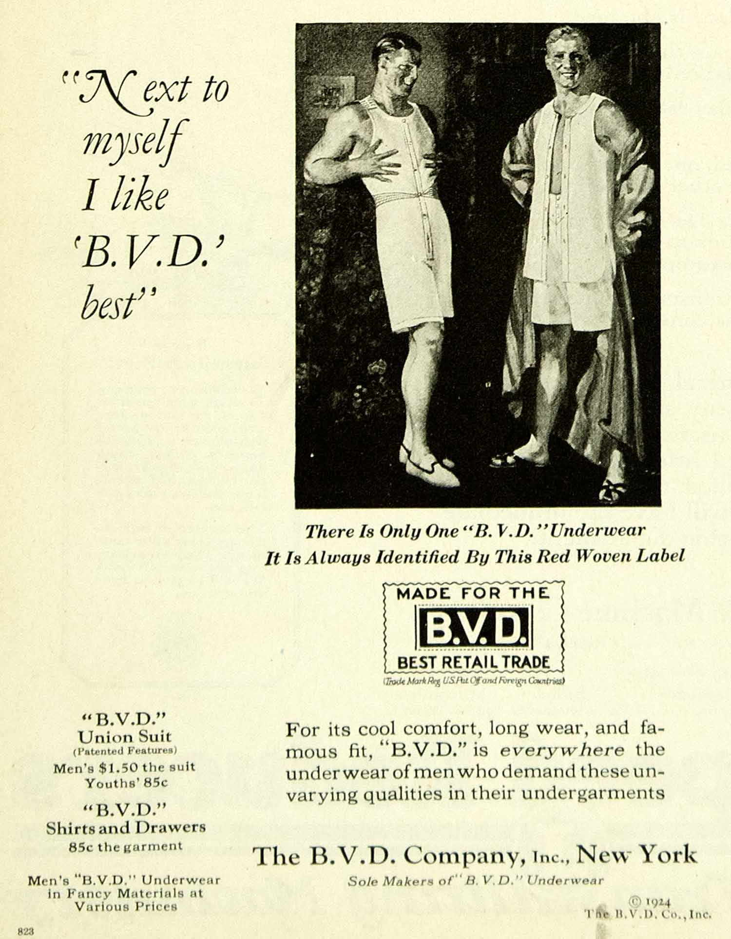 1932 Ad Underwear B V D Sports Model Shirts Shorts U-1 - ORIGINAL SEP3 –  Period Paper Historic Art LLC