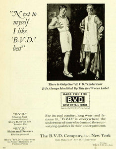 1924 Ad B.V.D. Men's Youths' Underwear Best Retail Trade Pricing Fancy SCA4