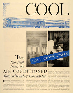 1932 Ad Baltimore Ohio National Capitol Limited Train - ORIGINAL SEP3