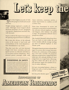 1937 Ad American Railroads Steam Locomotive Railway - ORIGINAL ADVERTISING SEP4