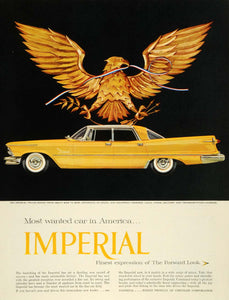 1957 Ad Imperial Golden Eagle Most Wanted Car In America Chrysler Patriotic SEP5