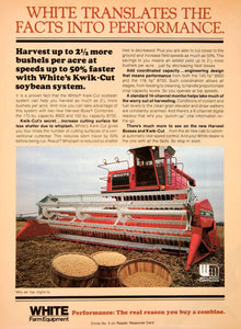 1979 Ad White Farm Equipment Motor Harvest Kwik-Cut Cutter Farming Engine SF1