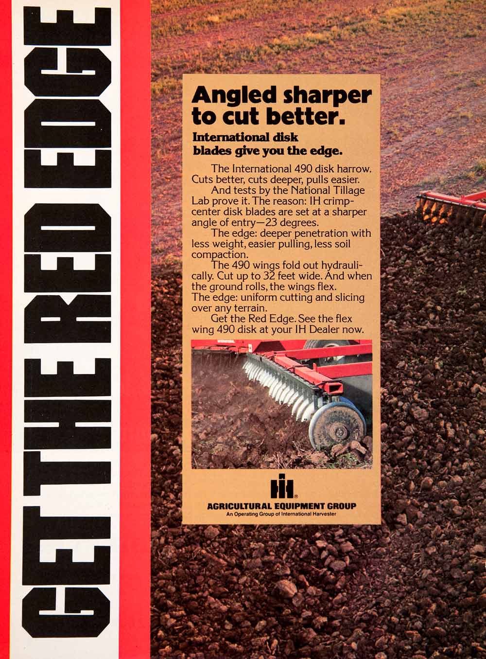 1979 Ad International Harvester Equipment Agricultural Machinery Red Edge SF3