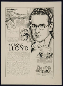 1933 Carole Lombard Harold Lloyd Actor Movie Film Star - ORIGINAL