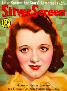 1934 Cover December Silver Screen Movie Film Portrait Janet Gaynor John SILV1