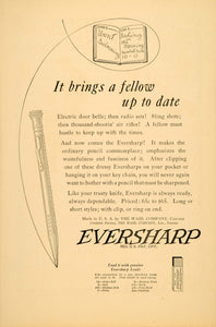 1922 Ad EverSharp Pencil Pricing Wahl Co. Chicago IL - ORIGINAL ADVERTISING SN1