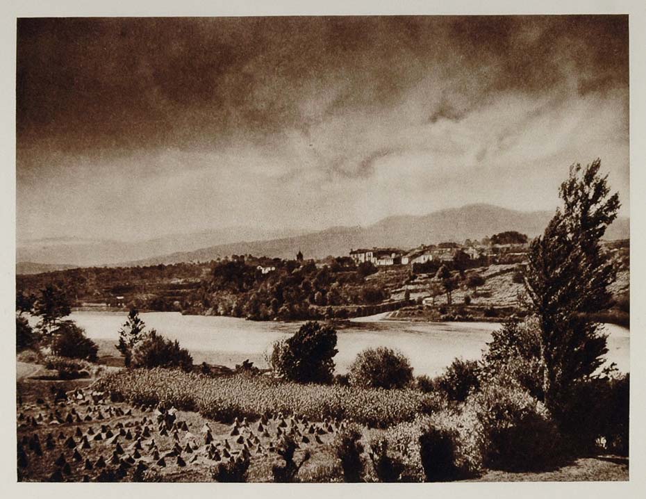 1928 Salvatierra de Mino Minho Spain Photogravure View - ORIGINAL SP2