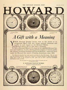 1915 Ad E Howard Watch Works Stop Watch Wrist Antique - ORIGINAL ADVERTISING SP4
