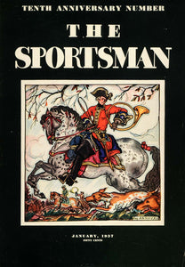 1937 Cover Sportsman Colonial Hunt Foxhounds Guy Arnoux - ORIGINAL SPM1