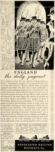 1934 Ad British Railways England Train Vacation Tours - ORIGINAL SPM1