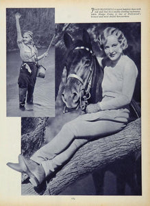 1933 Joan Blondell Madge Evans Movie Actress Film Print ORIGINAL HISTORIC STAGE4