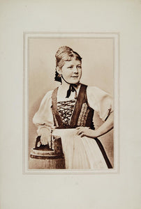 1904 Swiss Woman Folk Costume Switzerland Photogravure - ORIGINAL SW2