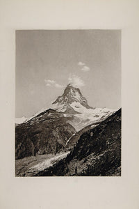 1904 Matterhorn Mountain Swiss Alps Switzerland Print - ORIGINAL SW2