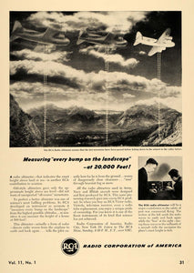 1945 Ad Radio Corporation of America Airplanes RCA - ORIGINAL ADVERTISING TCE1