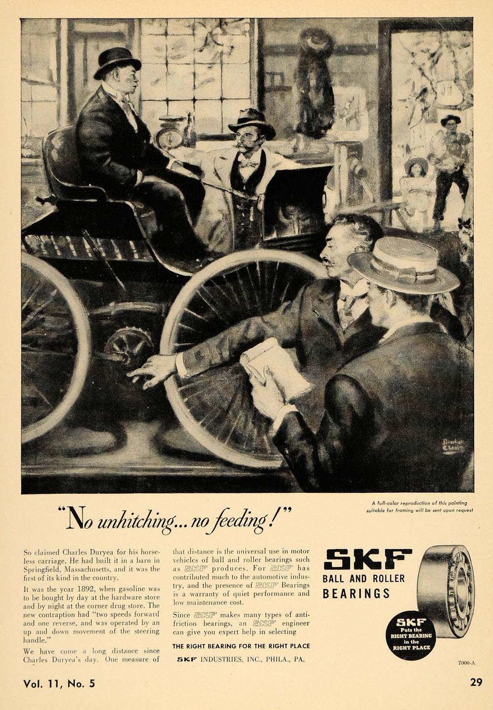 1946 Ad SKF Industries Ball & Roller Bearing Automobile - ORIGINAL TCE1