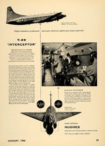 1957 Ad Hughes T-29 Interceptor Jet Plane Engineer - ORIGINAL ADVERTISING TCE1