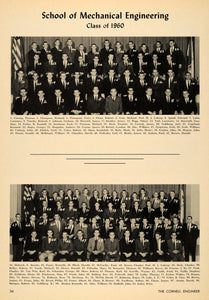 1960 Print Cornell Mechanical Engineering Graduates - ORIGINAL HISTORIC TCE2