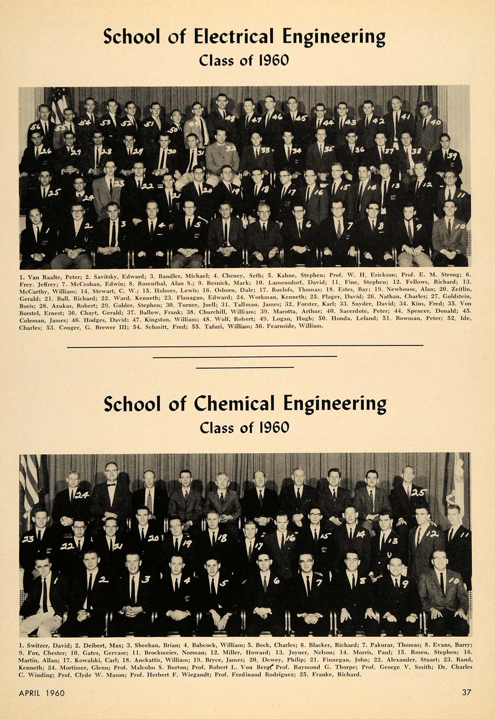 1960 Print Chemical Electrical Engineering Cornell - ORIGINAL HISTORIC TCE2